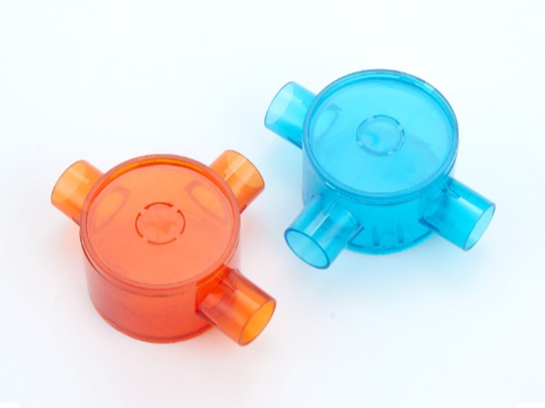 PVC紅藍(lán)透明圓通接線底盒