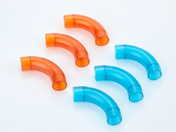 PVC紅藍透明上墻彎 PVC紅藍透明上墻彎