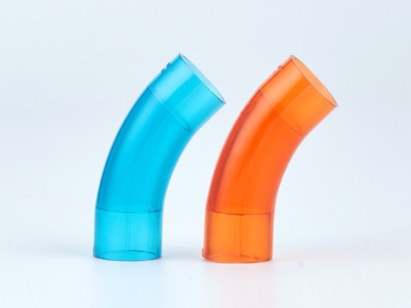 PVC紅藍透明135度T型彎 PVC紅藍透明135度T型彎