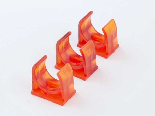 PVC紅藍透明線管管夾 PVC紅藍透明線管管夾